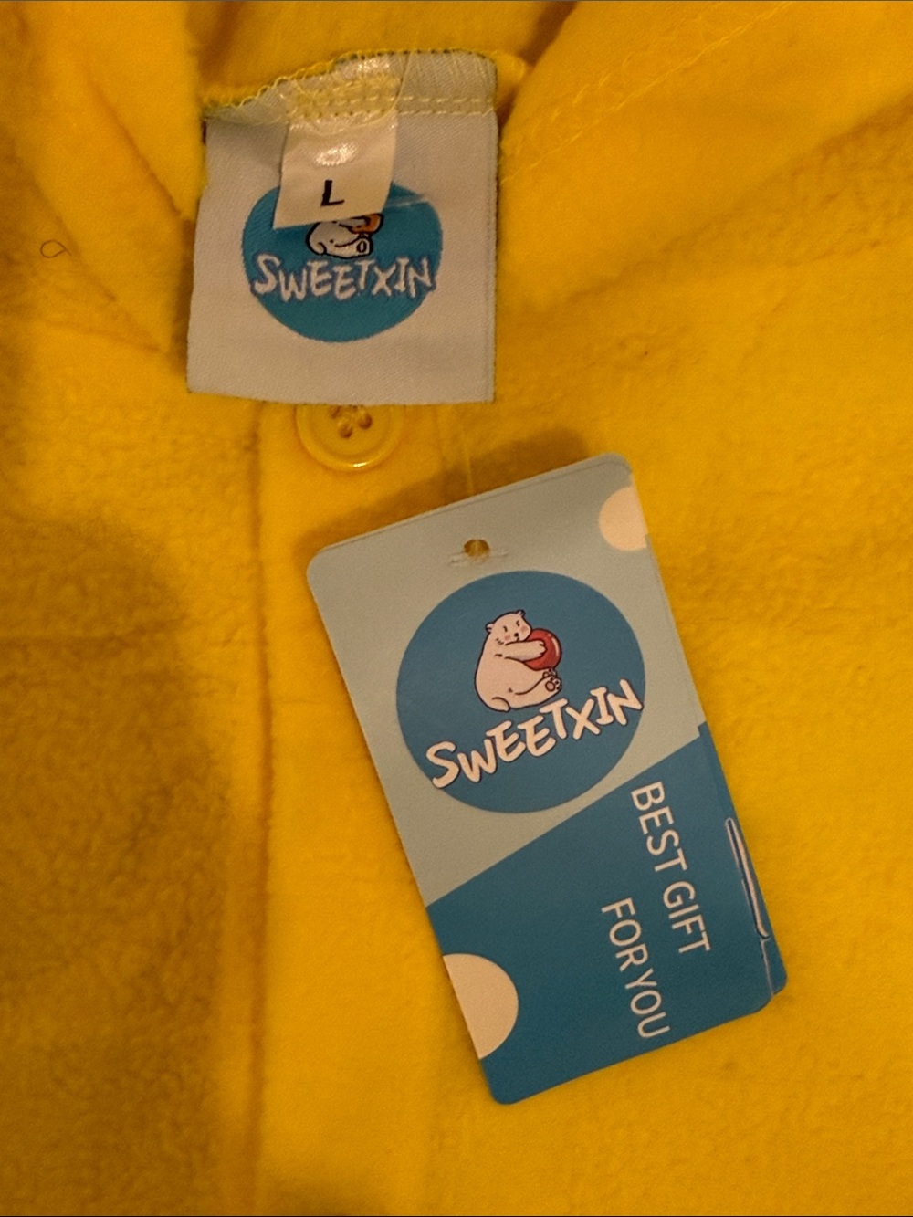 Pikachu Yellow Large One-Piece Hooded Costume - Picture 2 of 8